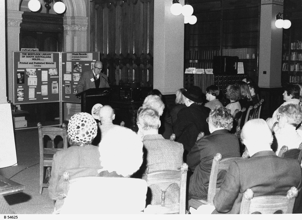 Max Fatchen Max Fatchen speaking in the Mortlock Library • Photograph • State ...