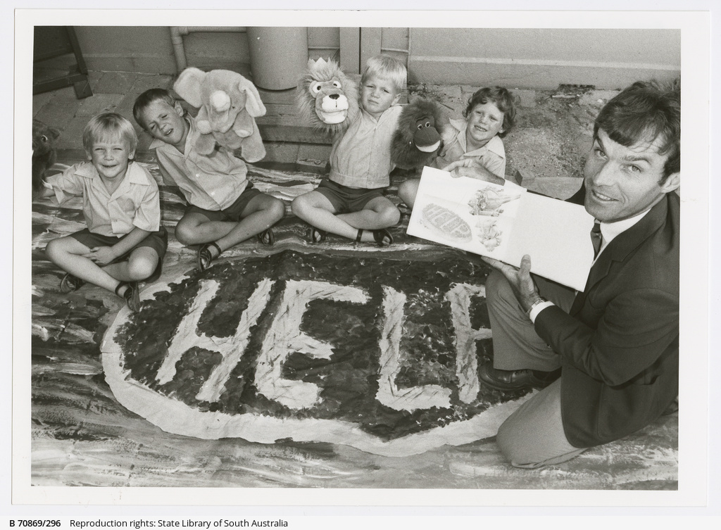 Nigel Croser Pac Nigel Croser (leabrook) with his book and students from Prince Alfred ...